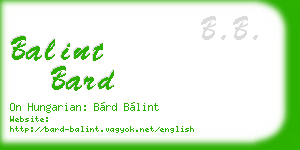 balint bard business card